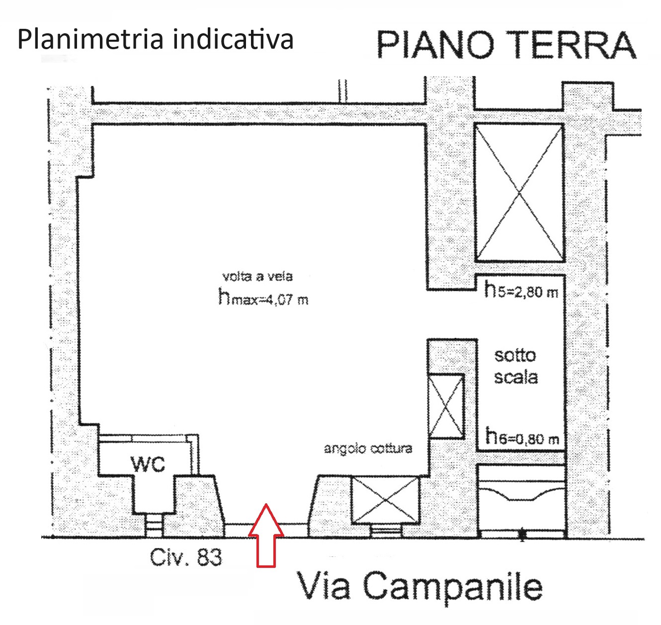 Planimetria Appartamento in Vendita in VIA CAMPANILE,83 - Manfredonia
