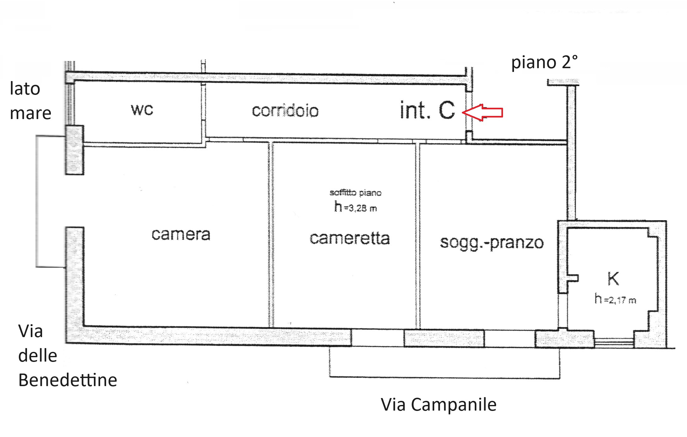 Planimetria Appartamento in Vendita in VIA CAMPANILE,85 - Manfredonia