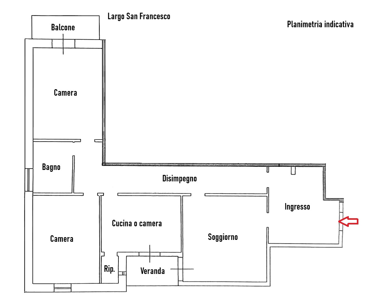 Planimetria Appartamento in Vendita in Largo San Francesco,15 - Manfredonia Planimetria Appartamento in Vendita in Largo San Francesco,15 - Manfredonia