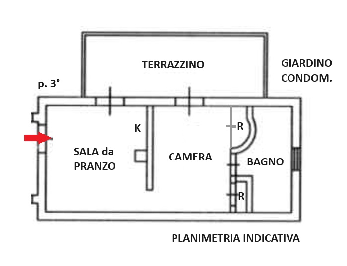 Planimetria Appartamento in Vendita in Via Prati - scalo dei saraceni,snc - Manfredonia