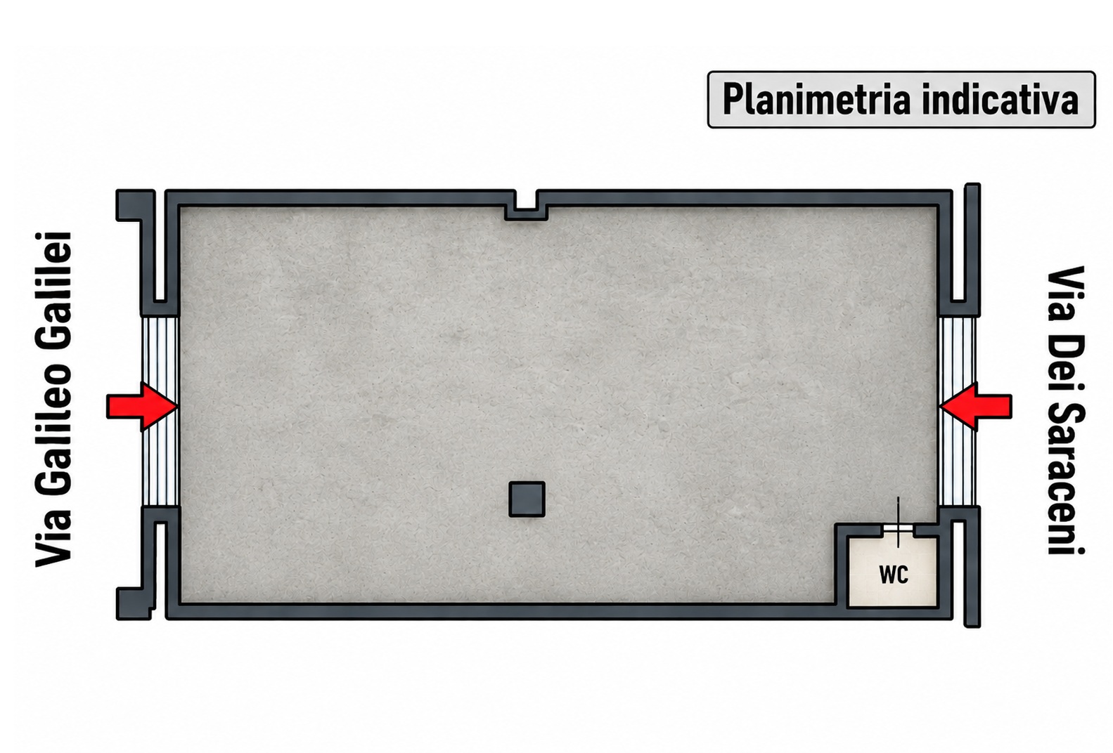 Planimetria Laboratorio/magazzino in vendita in Via dei Saraceni 6, Manfredonia