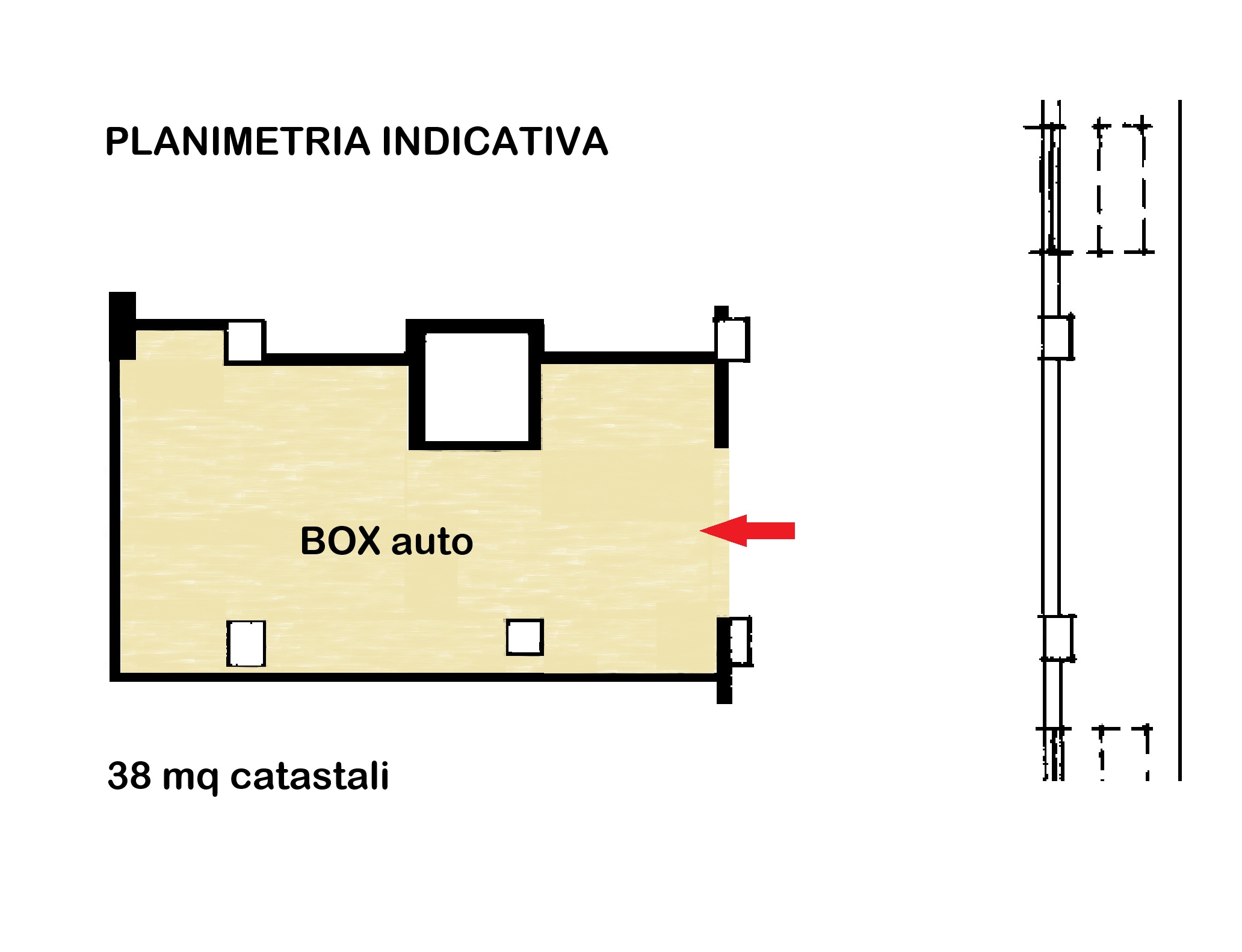 Planimetria Box/garage in Vendita in Via Torre dell'Abate,4 - 30 - Manfredonia