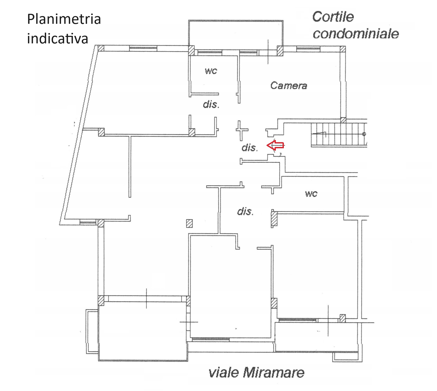 Planimetria Appartamento in Vendita in Viale Miramare,14 - Manfredonia