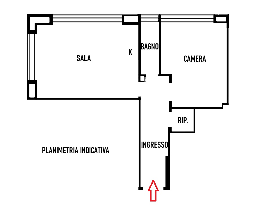 Planimetria Appartamento in Locazione in Via Seminario,23 - Manfredonia