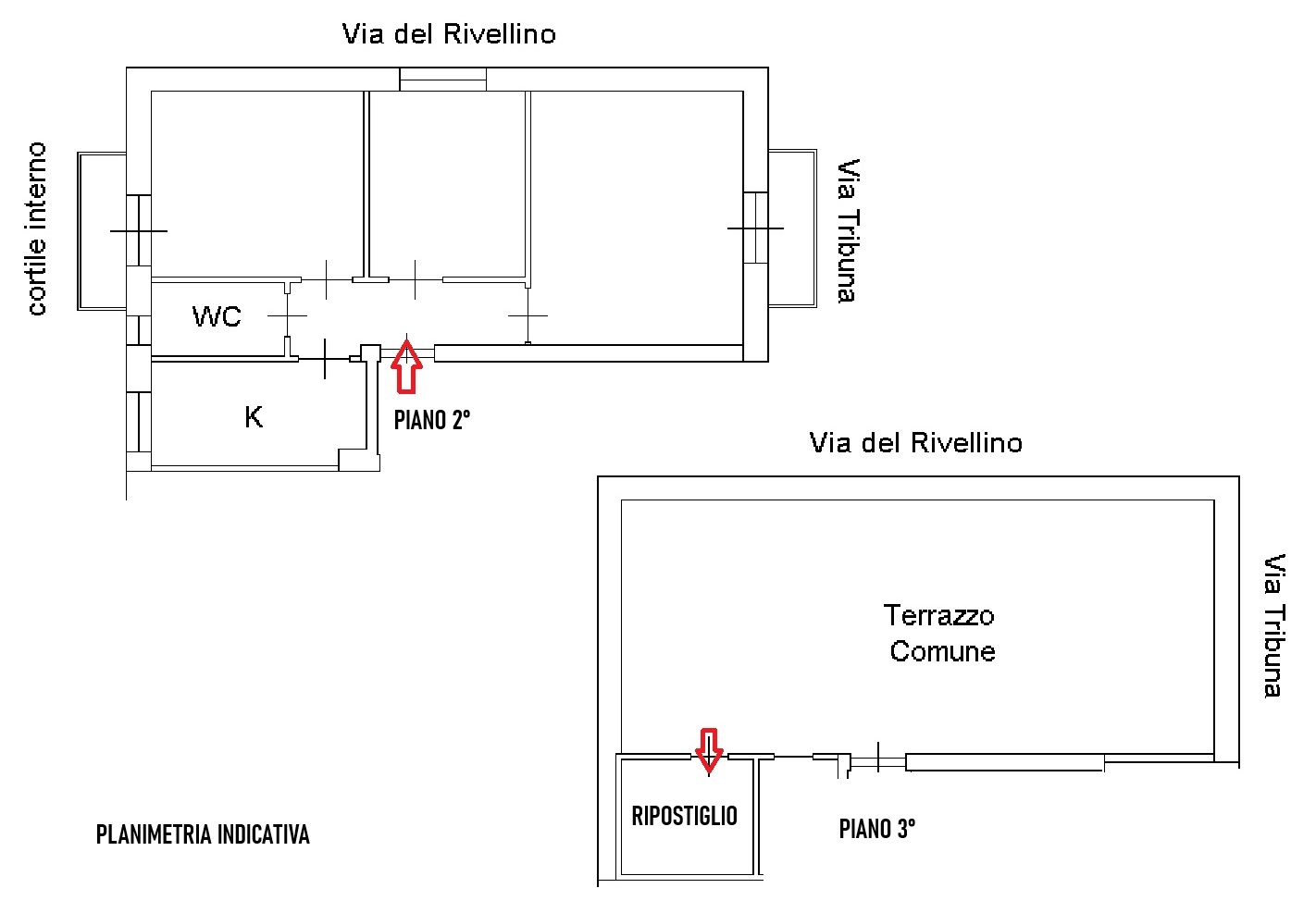 Planimetria Appartamento in Vendita in Via Tribuna,142 - Manfredonia