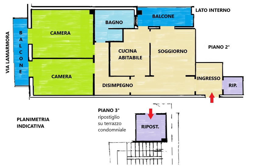 Planimetria Appartamento in Vendita in Via Emanuele Tulliano,14 - Manfredonia
