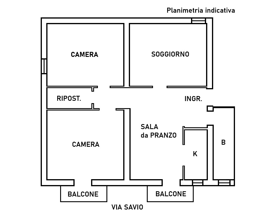 Planimetria Appartamento in Vendita in Via San Domenico Savio,79 - Manfredonia