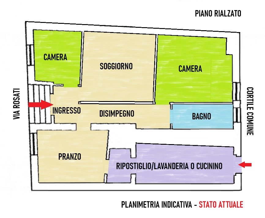 Planimetria Appartamento in Vendita in Via Rosati,79 - Manfredonia