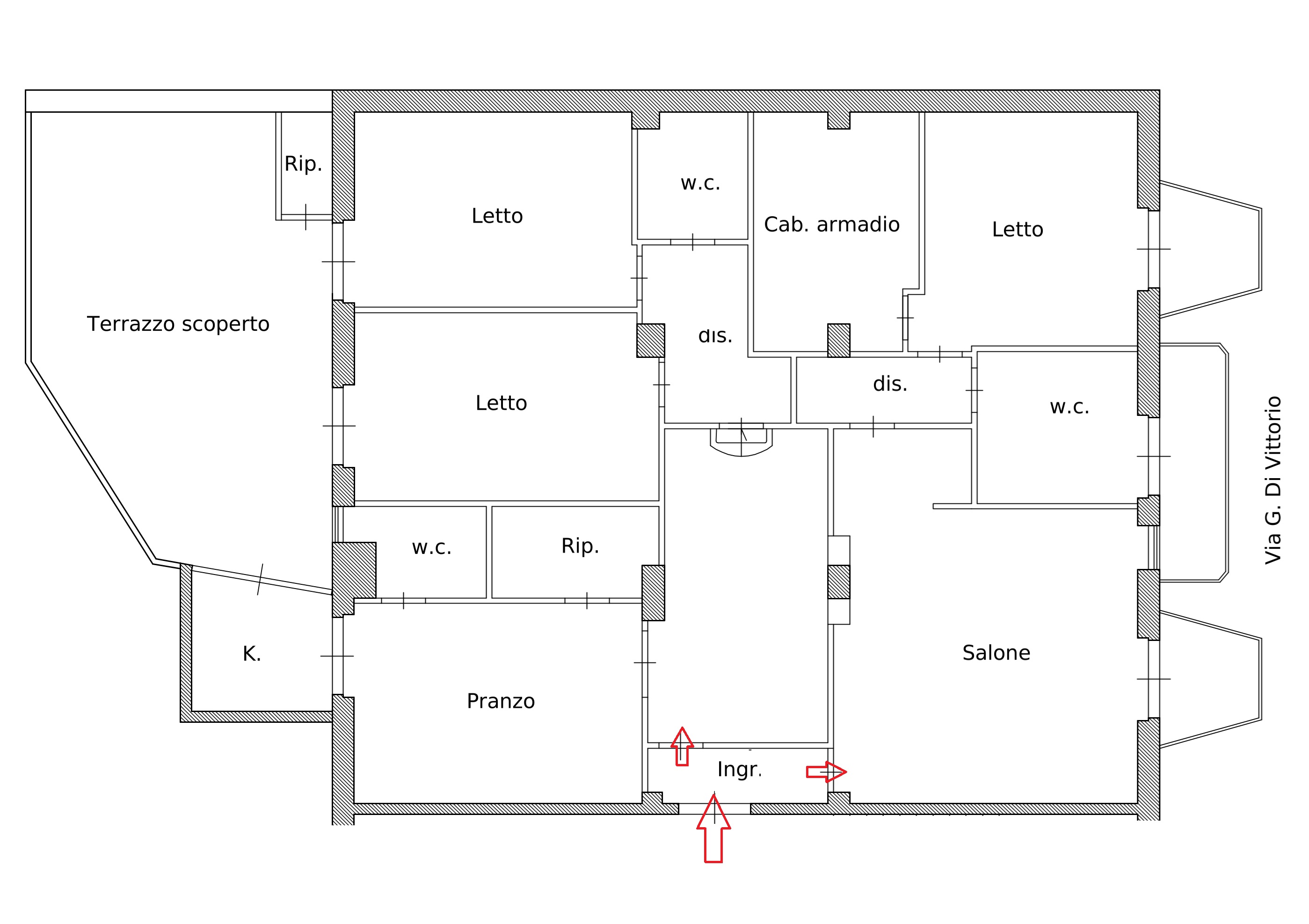 Planimetria Appartamento in Vendita in Viale di Vittorio,137 - Manfredonia