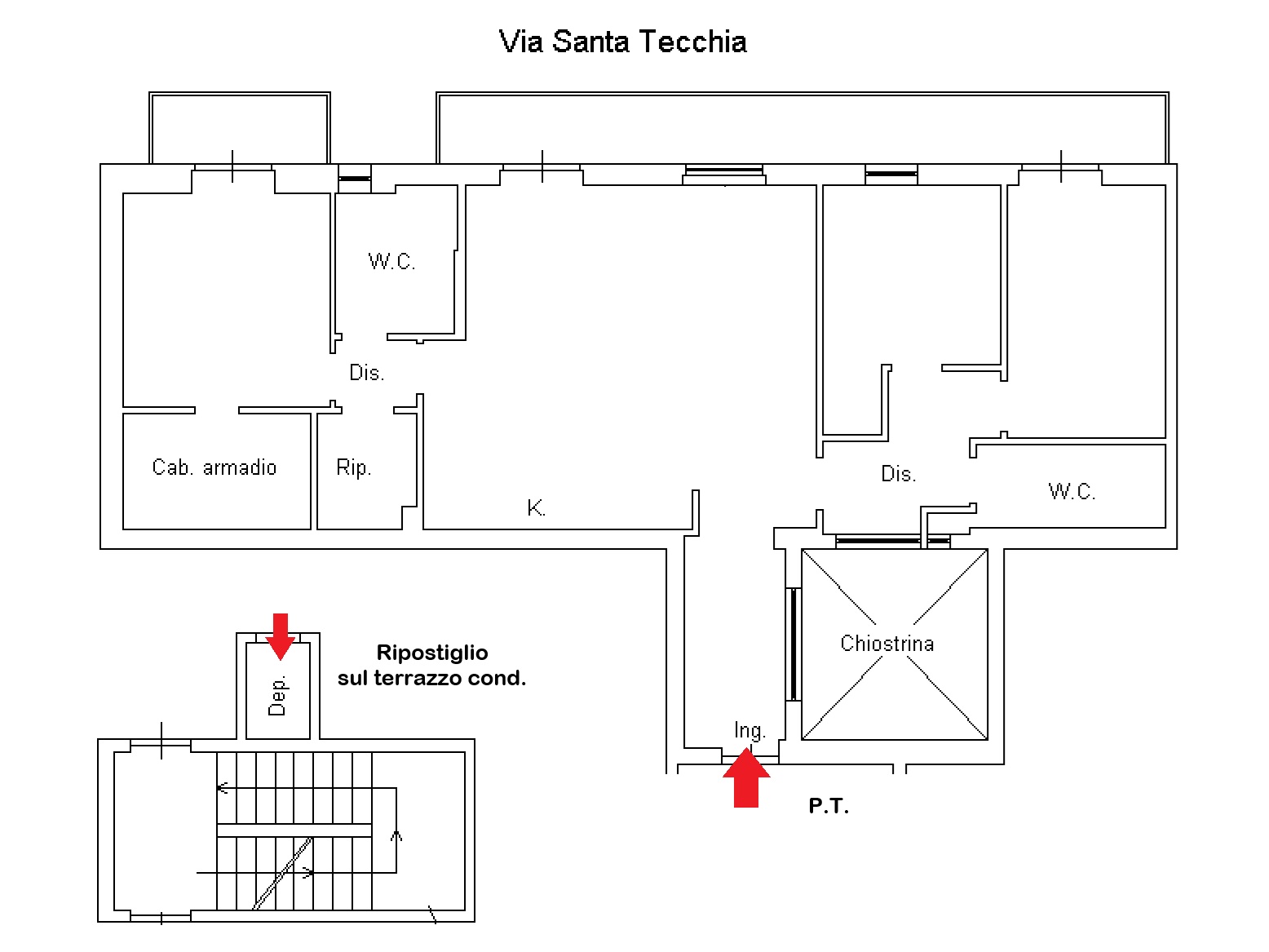 Planimetria Appartamento in Vendita in Via Coppa del Vento,26c - Manfredonia