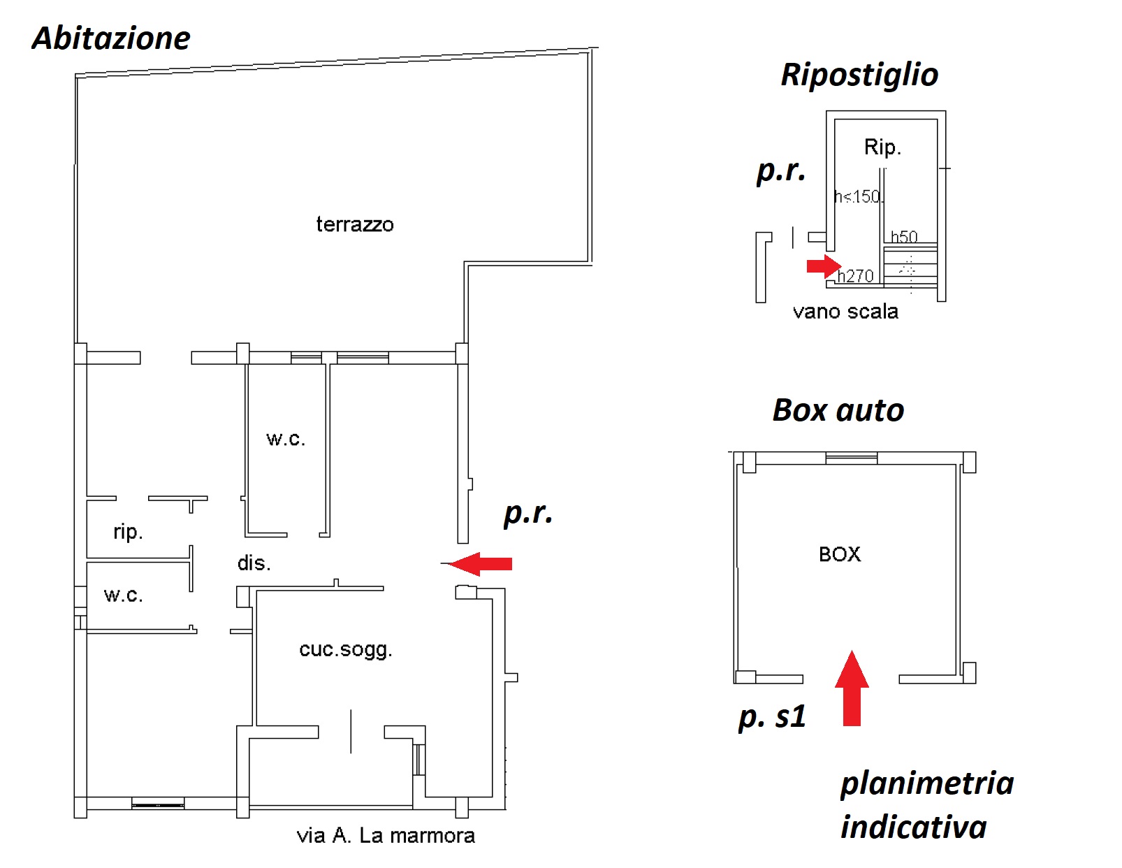 Planimetria Appartamento in Vendita in Via Alessandro Lamarmora,4 - Zapponeta