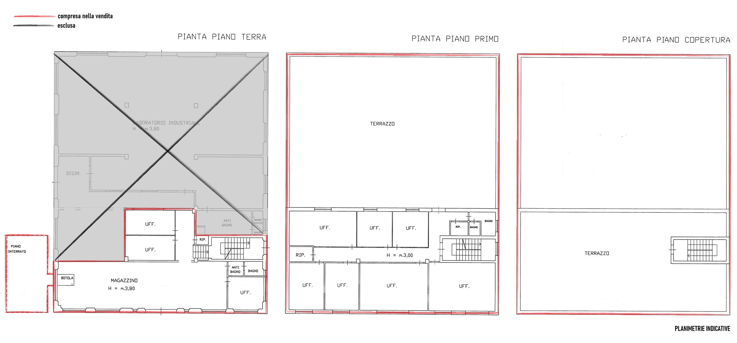 Planimetria Laboratorio/magazzino in Vendita in S.S. 89 km 173+300,snc - Manfredonia